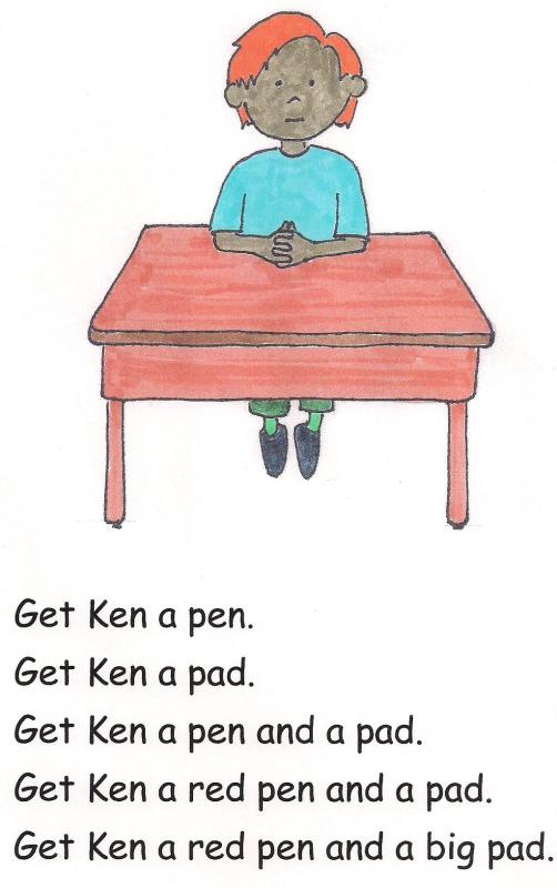 Get Ken a red pen and a pad.