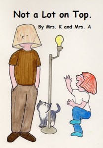 bald dad with lampshade over head