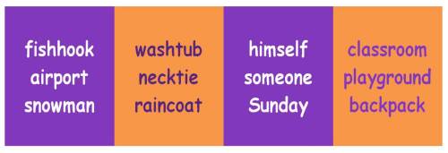 compound words are small words inside big words