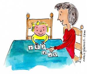 Reading tutor with 4-year-old