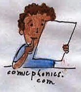 Student holding paper and reading it as he is writing